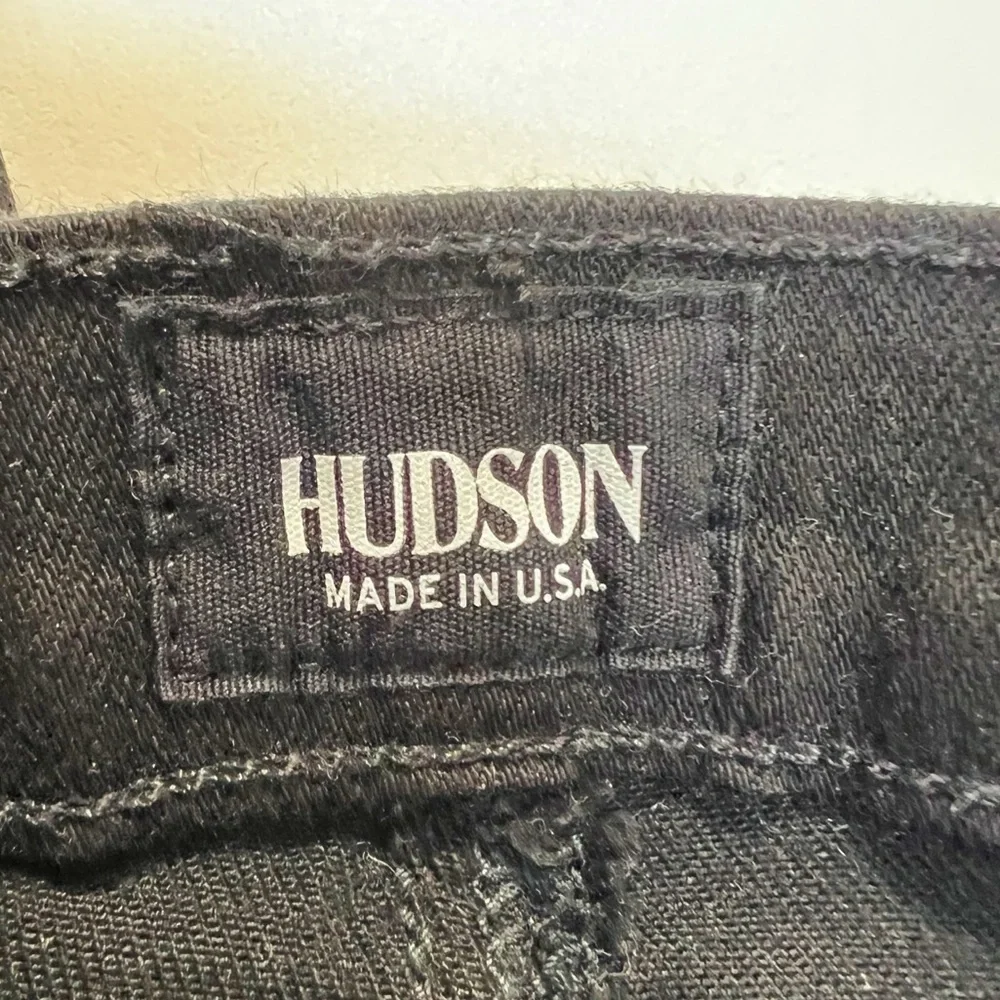 Hudson Jeans Tilda Jet Black Mid Rise Straight 5 Pocket Womens Size 30 X 35 Tall
